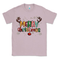 Lilac merry christmas raindeerr Classic Tee - MaliasSmallBusiness