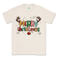 Natural merry christmas raindeerr Classic Tee - MaliasSmallBusiness