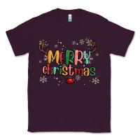 Plum merry christmas raindeerr Classic Tee - MaliasSmallBusiness