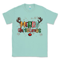 Seafoam merry christmas raindeerr Classic Tee - MaliasSmallBusiness