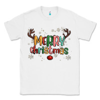 White merry christmas raindeerr Classic Tee - MaliasSmallBusiness