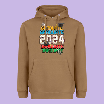 Graduate 2024 Heavyweight Hoodie Designed By Cowgirlartshop