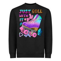Black just roll with it Heavyweight Sweatshirt - BundleAndBundleShop