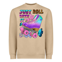 Mushroom just roll with it Heavyweight Sweatshirt - BundleAndBundleShop