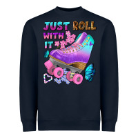 Navy just roll with it Heavyweight Sweatshirt - BundleAndBundleShop