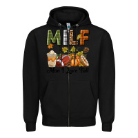 Black Milf Man I Love Fall Zipper Hoodie - texasbilliewilder