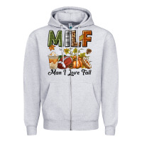 Milf Man I Love Fall Zipper Hoodie | Teevron