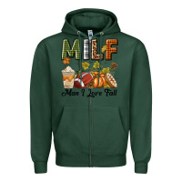 Sports Green Milf Man I Love Fall Zipper Hoodie - texasbilliewilder