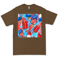 Cacao 4th of july popsicle seamless pattern Premium Tee - BundleAndBundleShop