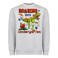 Heather Grey roaring into kindergarten Heavyweight Sweatshirt - BundleAndBundleShop