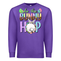 Purple Do the bunny hop Easter Day Premium Sweatshirt - HowdyJamesFarm
