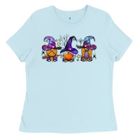 Baby Blue witch gnomes Halloween Ladies Tee - BundleAndBundleShop