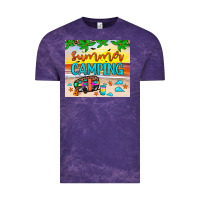 Cloud Purple summer camping Vintage Tee - JahusDesignShop