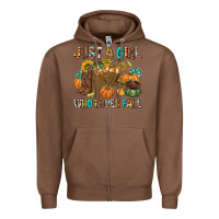 Chestnut Just a Girl Who Loves Fall Zipper Hoodie - texasbilliewilder