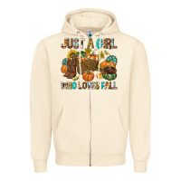 Sandshell Just a Girl Who Loves Fall Zipper Hoodie - texasbilliewilder