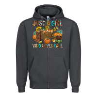 Smoke Just a Girl Who Loves Fall Zipper Hoodie - texasbilliewilder