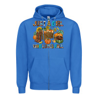 True Royal Just a Girl Who Loves Fall Zipper Hoodie - texasbilliewilder