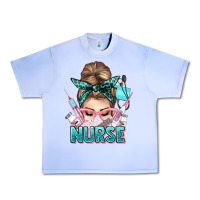 Grape Ice nurse life messy bun Urban Heavy Tee - NancyCooperArtShop
