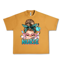 Peanut Butter nurse life messy bun Urban Heavy Tee - NancyCooperArtShop