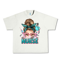 Pistachio nurse life messy bun Urban Heavy Tee - NancyCooperArtShop