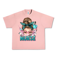 Salmon nurse life messy bun Urban Heavy Tee - NancyCooperArtShop