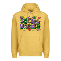 Antique Gold social worker mardi gras cowgirl Premium Hoodie - CowGirlArtShop