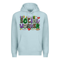 Blue Mist social worker mardi gras cowgirl Premium Hoodie - CowGirlArtShop