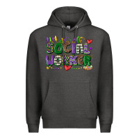 Charcoal Heather social worker mardi gras cowgirl Premium Hoodie - CowGirlArtShop