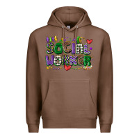 Chestnut social worker mardi gras cowgirl Premium Hoodie - CowGirlArtShop