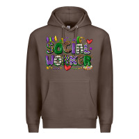 Coffee social worker mardi gras cowgirl Premium Hoodie - CowGirlArtShop