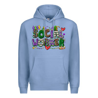 Colony Blue social worker mardi gras cowgirl Premium Hoodie - CowGirlArtShop