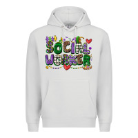 Dove Grey social worker mardi gras cowgirl Premium Hoodie - CowGirlArtShop