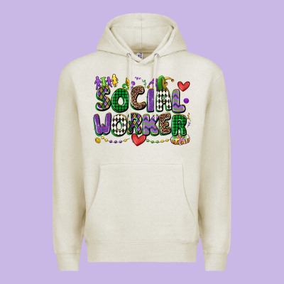 Social Worker Mardi Gras Cowgirl Premium Hoodie Designed By Cowgirlartshop