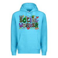 Ocean Blue social worker mardi gras cowgirl Premium Hoodie - CowGirlArtShop