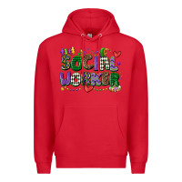 Red social worker mardi gras cowgirl Premium Hoodie - CowGirlArtShop