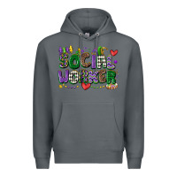 Rock social worker mardi gras cowgirl Premium Hoodie - CowGirlArtShop
