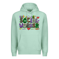 Seafoam social worker mardi gras cowgirl Premium Hoodie - CowGirlArtShop