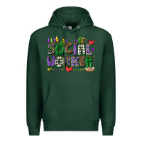 Sports Green social worker mardi gras cowgirl Premium Hoodie - CowGirlArtShop