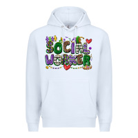 White social worker mardi gras cowgirl Premium Hoodie - CowGirlArtShop