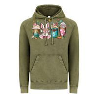 Vintage Olive easter coffee cups Vintage Hoodie - MaliasSmallBusiness
