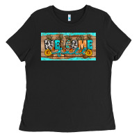 Black Welcome Fall Ladies Tee - Artiststas