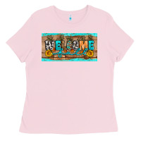 Bubblegum Pink Welcome Fall Ladies Tee - Artiststas