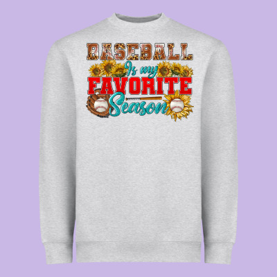 Baseball Is My Favorite Season Heavyweight Sweatshirt Designed By Bundleandbundleshop