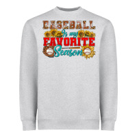 Heather Grey baseball is my favorite season Heavyweight Sweatshirt - BundleAndBundleShop