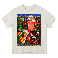 Cream love coffee cup Christmas Heavy Core Tee - AdoDesignShop
