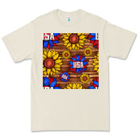 Bone usa sunflower seamless pattern Premium Tee - BundleAndBundleShop
