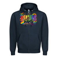 Navy Pride vibes Zipper Hoodie - NancyCooperArtShop