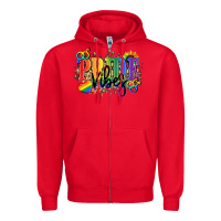 Red Pride vibes Zipper Hoodie - NancyCooperArtShop