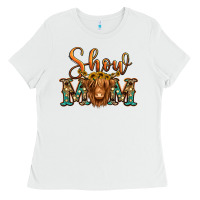 White show mom long haired cow Ladies Tee - Jasminsmagicworld