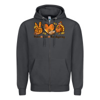 Smoke Peace Love Thanksgiving Zipper Hoodie - texasbilliewilder